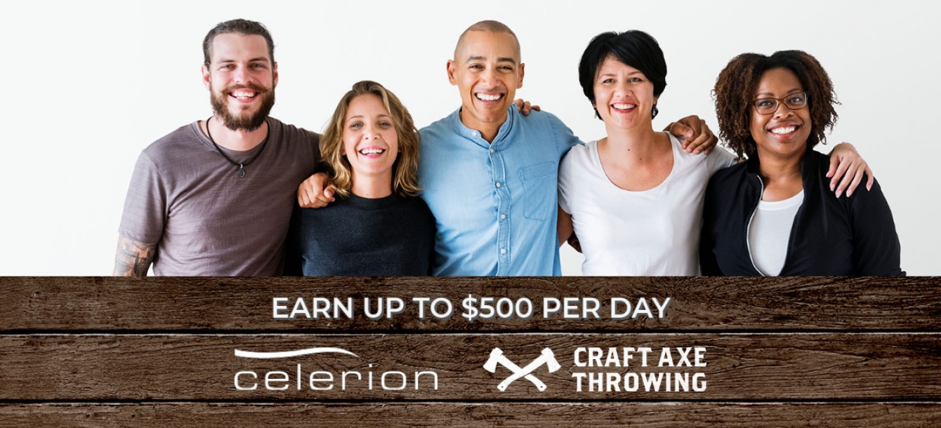 Friends Craft Axe Throwing and Celerion